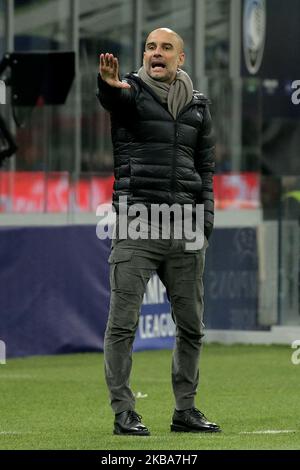 Josep Guardiola von Manchester City während des UEFA Champions League-Spiel der Gruppe C zwischen Atalanta und Manchester City im Stadio Giuseppe Meazza am 06. November 2019 in Mailand, Italien. (Foto von Giuseppe Cottini/NurPhoto) Stockfoto