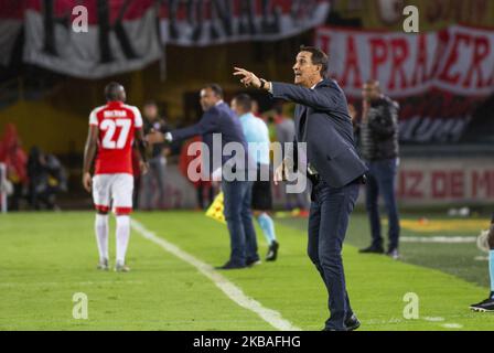 Alexandre Guimaraes Trainer von America de Cali während eines Spiels zwischen Independiente Santa Fe und America de Cali im Rahmen von Primera A A Colombia im Estadio El Campin am 9. November 2019 in Bogota, Kolumbien. (Foto von Daniel Garzon Herazo/NurPhoto) Stockfoto