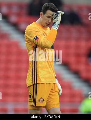 Jon McLaughlin von Sunderland während des FA Cup-Spiels zwischen Sunderland und Gillingham im Stadium of Light, Sunderland, am Samstag, dem 9.. November 2019. (Foto von Mark Fletcher/MI News/NurPhoto) Stockfoto