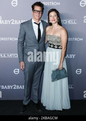 CULVER CITY, LOS ANGELES, KALIFORNIEN, USA - 09. NOVEMBER: Johnny Knoxville und Naomi Nelson kommen zur Gala 2019 Baby2Baby, die am 9. November 2019 um 3Labs Uhr in Culver City, Los Angeles, Kalifornien, USA, stattfindet. (Foto von Xavier Collin/Image Press Agency/NurPhoto) Stockfoto