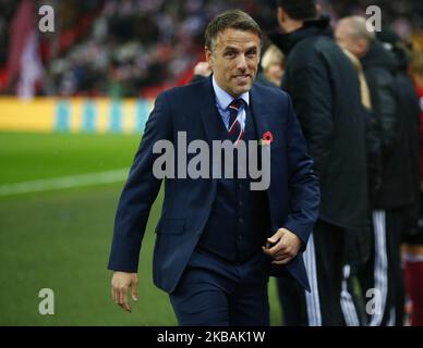 Phil Neville Manager von England Women während der Women's International Freundschaftssport zwischen England Women und Deutschland Frauen im Wembley-Stadion in London, England am 09. November 2019 Credit Action Foto Sport (Foto by Action Foto Sport/NurPhoto) Stockfoto