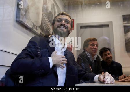 Pablo Casado während der Abstimmung des Partido Popular-Führers Pablo Casado an der Nuestra Senora del Pilar Schule in Madrid, Spanien. 10. November 2019. (Foto von A. Ware/NurPhoto) Stockfoto
