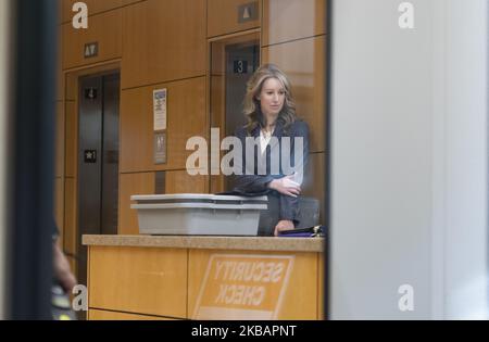 Elizabeth Holmes, Gründerin und ehemalige Geschäftsführerin von Theranos, kommt am Montag, den 4. November 2019, zur Motion Hearing im US-Bezirksgericht im Robert F. Peckham Federal Building in San Jose, Kalifornien, an. (Foto von Yichuan Cao/NurPhoto) Stockfoto