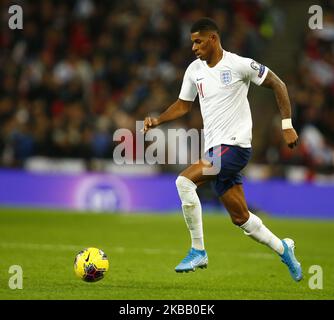 Marcus Rashford aus England während der UEFA Euro 2020 Qualifikation zwischen England und Montenegro im Wembley-Stadion in London, England am 14. November 2019 (Foto by Action Foto Sport/NurPhoto) Stockfoto