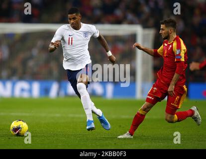Marcus Rashford aus England während der UEFA Euro 2020 Qualifikation zwischen England und Montenegro im Wembley-Stadion in London, England am 14. November 2019 (Foto by Action Foto Sport/NurPhoto) Stockfoto