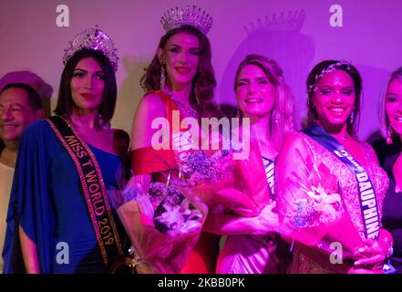 Am Donnerstag, den 14. November 2019, fand in Paris, Frankreich, die Wahl der Miss T France 2019 statt, einem Wettbewerb der Schönheit und Eleganz, der Transgender-Frauen vorbehalten war. (Foto von Estelle Ruiz/NurPhoto) Stockfoto