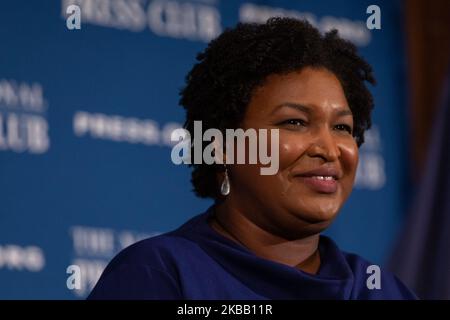 Stacey Abrams, ehemaliger demokratischer Führer des Georgia House, spricht am Freitag, den 15. November 2019, mit den Teilnehmern des National Press Club Headliners Lunch in Washington, D.C.. (Foto von Cheriss May/NurPhoto) Stockfoto