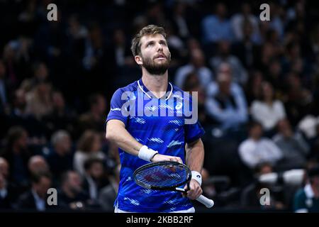 Paris, Frankreich. 3. November 2022, Corentin Moutet aus Frankreich während des Rolex Paris Masters, ATP Masters 1000 Tennisturniers, am 3. November 2022 in der Accor Arena in Paris, Frankreich. Foto von Victor Joly/ABACAPRESS.COM Stockfoto