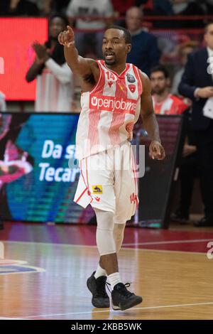 14 Mayo Josh von Openjobmetis in Aktion während der Italien Lega Korb der Serie A , Openjobmetis Varese - Reyer Venezia am 17. November 2019 in Varese Palasport Enerxenia Arena (Foto von Fabio Averna/NurPhoto) Stockfoto