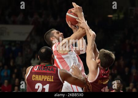 21 Ferrero Giancarlo von Openjobmetis in Aktion während der Italien Lega Korb der Serie A , Openjobmetis Varese - Reyer Venezia am 17. November 2019 in Varese Palasport Enerxenia Arena (Foto von Fabio Averna/NurPhoto) Stockfoto