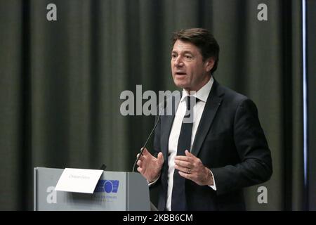 Christian Estrosi, Bürgermeister der südfrenetischen Stadt Nizza, nimmt am 17. November 2019 im Pariser Palais des Congres an der nationalen Konvention des Vertretungsrates der jüdischen Institutionen Frankreichs (CRIF - Conseil Representatif des Institutions juives de France) aus dem Jahr 10. Teil. (Foto von Michel Stoupak/NurPhoto) Stockfoto