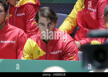 Rafael Nadal während des 2. Tages des Davis Cup 2019 in La Caja Magica am 19. November 2019 in Madrid, Spanien (Foto von Oscar Gonzalez/NurPhoto) Stockfoto