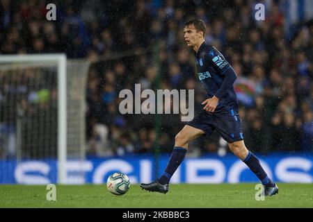 Robin Le Normand von Real Sociedad während des Liga-Spiels zwischen Real Sociedad und CD Leganes im Estadio Anoeta am 10. November 2019 in San Sebastian, Spanien. (Foto von Jose Breton/Pics Action/NurPhoto) Stockfoto