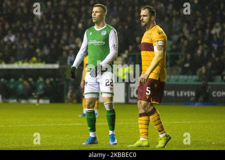 Florian Kamberi aus Hibernian während des Spiels der Scottish Premier League zwischen Hibernian und Motherwell in der Easter Road am 23. November 2019 in Edinburgh, Schottland. (Foto von Ewan Bootman/NurPhoto) Stockfoto