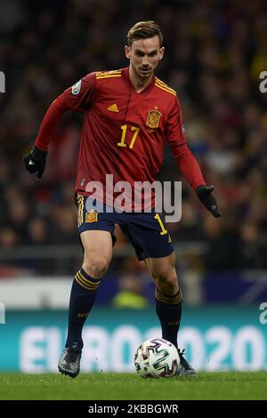 Fabian Ruiz (SSC Napoli) aus Spanien während der Qualifikation zur UEFA Euro 2020 zwischen Spanien und Rumänien am 18. November 2019 in Madrid, Spanien. (Foto von Jose Breton/Pics Action/NurPhoto) Stockfoto