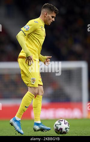 Razvan Marin (Ajax Amsterdam) aus Rumänien während der Qualifikation zur UEFA Euro 2020 zwischen Spanien und Rumänien am 18. November 2019 in Madrid, Spanien. (Foto von Jose Breton/Pics Action/NurPhoto) Stockfoto