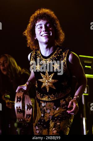 Josh Kiszka von Greta Van Fleet tritt am 24. November 2019 live in Alcatraz in Mailand auf. (Foto von Mairo Cinquetti/NurPhoto) Stockfoto