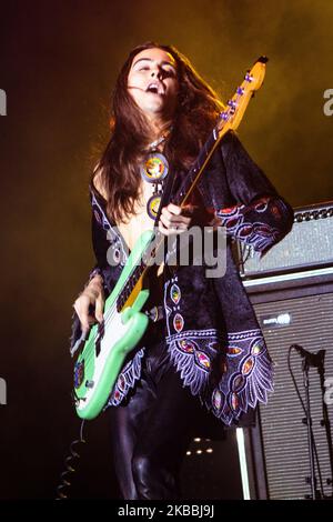 Sam Kiszka von Greta Van Fleet tritt am 24. November 2019 live in Alcatraz in Mailand auf. (Foto von Mairo Cinquetti/NurPhoto) Stockfoto