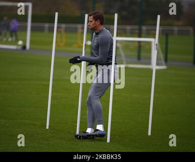 Jan Vertonghen von Tottenham Hotspur beim Training von Tottenham Hotspur vor dem UEFA Champions League-Spiel der Gruppe B gegen Olympiakos am 25. Dezember 2019 in Enfield, England, auf dem Hotspur Way in Enfield. (Foto von Action Foto Sport/NurPhoto) Stockfoto