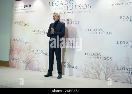 Imanol Arias nimmt am 25. November 2019 an der Fotozelle „Legado en los huesos“ im Hotel Urso in Madrid, Spanien, Teil. (Foto von Oscar Gonzalez/NurPhoto) Stockfoto