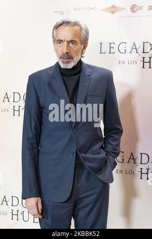 Imanol Arias nimmt am 25. November 2019 an der Fotozelle „Legado en los huesos“ im Hotel Urso in Madrid, Spanien, Teil. (Foto von Oscar Gonzalez/NurPhoto) Stockfoto