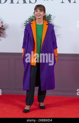 Victoria Abril nimmt am 25. November 2019 an der Fotocolo Dias de Navidad im Palacete Fernando El Santo in Madrid, Spanien, Teil. (Foto von Oscar Gonzalez/NurPhoto) Stockfoto