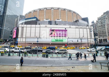 Madison Square Garden MSG, eine Mehrzweck-Sport- und Konzertarena über der Metro Penn/Pennsylvania Station im Chelsea-Viertel von Manhattan zwischen 7. und 8. Avenue, New York City NYC in den Vereinigten Staaten. Heute ist es die Heimat der New York Rangers der National Hockey League - NHL und der New York Knicks der National Basketball Association - NBA (Foto von Nicolas Economou/NurPhoto) Stockfoto