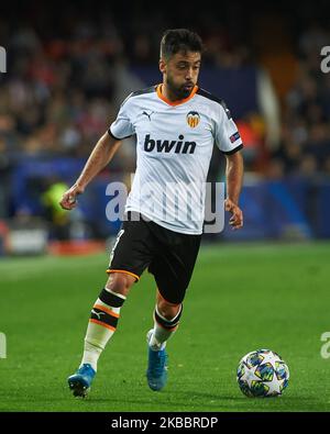 Jaume Costa aus Valencia während des UEFA Champions League-Spiels der Gruppe H zwischen Valencia und Chelsea im Mestalla-Stadion am 27. November 2019 in Valencia, Spanien (Foto: Maria Jose Segovia/NurPhoto) Stockfoto