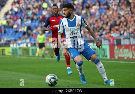 Pipa während des Spiels zwischen RCD Espanyol und Club Atletico Osasuna, entsprechend der 15. Woche der Liga Santander, am 01rst. Dezember 2019 in Barcelona, Spanien. (Foto von Joan Valls/Urbanandsport/NurPhoto) Stockfoto