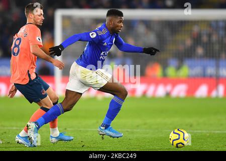 Kelechi Iheanacho (14) aus Leicester City während des Premier League-Spiels zwischen Leicester City und Everton im King Power Stadium, Leicester am Sonntag, den 1.. Dezember 2019. (Foto von Jon Hobley/ MI News/NurPhoto) Stockfoto