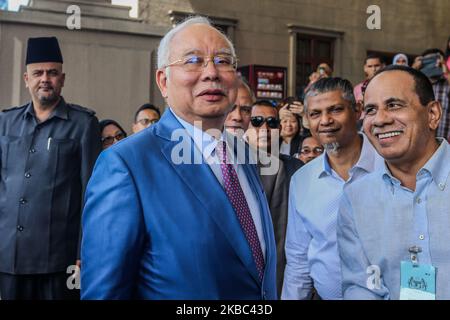 Der ehemalige malaysische Premierminister Najib Razak wird am 3. Dezember 2019 vor dem Obersten Gerichtshof von Kuala Lumpur in Kuala Lumpur, Malaysia, abgebildet. (Foto von Mohd Daud/NurPhoto) Stockfoto