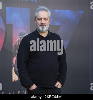 Der britische Regisseur Sam Mendes nimmt am 03. Dezember 2019 in Madrid, Spanien, an der Fotozelle „1917“ im Hotel Villa Magna Teil. (Foto von Oscar Gonzalez/NurPhoto) Stockfoto