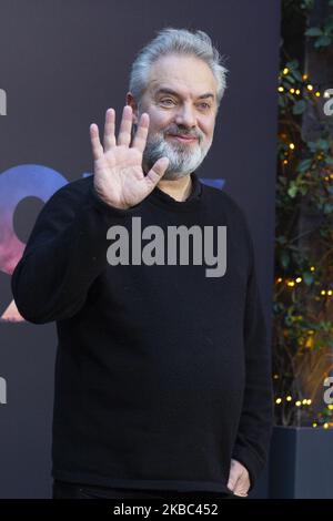 Der britische Regisseur Sam Mendes nimmt am 03. Dezember 2019 in Madrid, Spanien, an der Fotozelle „1917“ im Hotel Villa Magna Teil. (Foto von Oscar Gonzalez/NurPhoto) Stockfoto