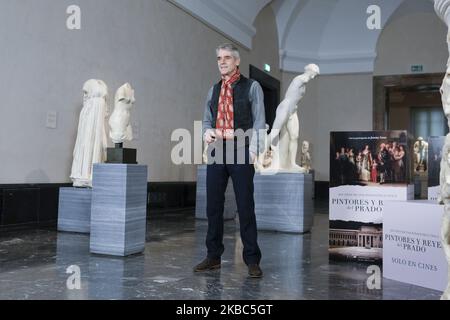 Der Schauspieler Jeremy Irons nimmt am 04. Dezember 2019 an der Fotoausstellung „Pintores y Reyes del Prado“ im El Prado Museum in Madrid, Spanien, Teil. (Foto von Oscar Gonzalez/NurPhoto) Stockfoto