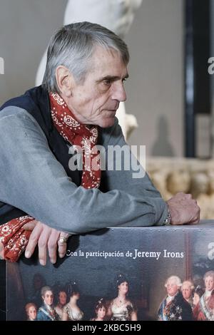 Der Schauspieler Jeremy Irons nimmt am 04. Dezember 2019 an der Fotoausstellung „Pintores y Reyes del Prado“ im El Prado Museum in Madrid, Spanien, Teil. (Foto von Oscar Gonzalez/NurPhoto) Stockfoto