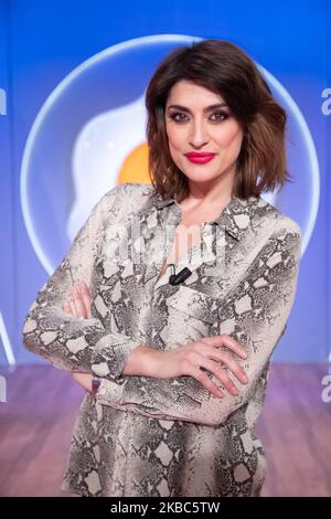 Die italienische Dirigentin Elisa Isoardi während der Fernsehsendung L''a prova del cuoco', in Rom, Italien, am 4. Dezember 2019. (Foto von Mauro Fagiani/NurPhoto) Stockfoto