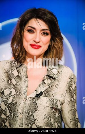 Die italienische Dirigentin Elisa Isoardi während der Fernsehsendung L''a prova del cuoco', in Rom, Italien, am 4. Dezember 2019. (Foto von Mauro Fagiani/NurPhoto) Stockfoto