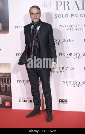 Jeremy Irons nimmt an der Premiere von „Pintores Y Reyes Del Prado“ im Verdi Cinema in Madrid, Spanien, am 4. Dezember 2019 Teil (Foto: Carlos Dafonte/NurPhoto) Stockfoto