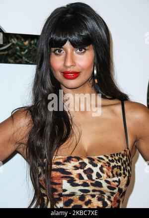 WEST HOLLYWOOD, LOS ANGELES, KALIFORNIEN, USA - 05. DEZEMBER: Die Schauspielerin Jameela Jamil kommt zur GQ Men of the Year Party 2019, die am 5. Dezember 2019 im West Hollywood EDITION Hotel in West Hollywood, Los Angeles, Kalifornien, USA, stattfand. (Foto von Xavier Collin/Image Press Agency/NurPhoto) Stockfoto