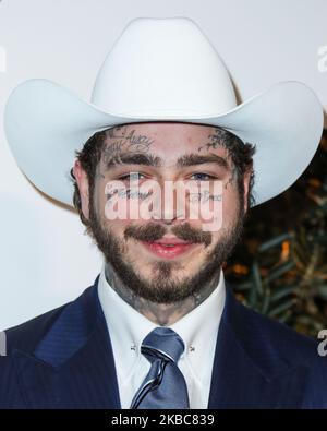 WEST HOLLYWOOD, LOS ANGELES, KALIFORNIEN, USA - 05. DEZEMBER: Rapper Post Malone kommt zur GQ Men of the Year Party 2019, die am 5. Dezember 2019 im West Hollywood EDITION Hotel in West Hollywood, Los Angeles, Kalifornien, USA, stattfand. (Foto von Xavier Collin/Image Press Agency/NurPhoto) Stockfoto