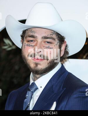 WEST HOLLYWOOD, LOS ANGELES, KALIFORNIEN, USA - 05. DEZEMBER: Rapper Post Malone kommt zur GQ Men of the Year Party 2019, die am 5. Dezember 2019 im West Hollywood EDITION Hotel in West Hollywood, Los Angeles, Kalifornien, USA, stattfand. (Foto von Xavier Collin/Image Press Agency/NurPhoto) Stockfoto