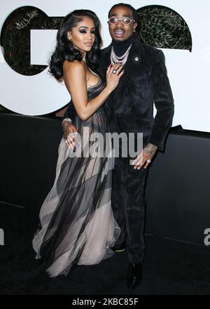 WEST HOLLYWOOD, LOS ANGELES, KALIFORNIEN, USA - 05. DEZEMBER: Saweetie und Quavo kommen zur GQ Men of the Year Party 2019, die am 5. Dezember 2019 im West Hollywood EDITION Hotel in West Hollywood, Los Angeles, Kalifornien, USA, stattfand. (Foto von Xavier Collin/Image Press Agency/NurPhoto) Stockfoto