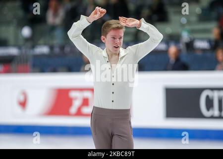 Andrei Mozalev (RUS) im Einsatz beim JUNIOR MEN – Short Program des ISU Figure Skating Grand Prix Finales in Palavela am 5. Dezember 2019 in Turin, Italien (Foto: Mauro Ujetto/NurPhoto) Stockfoto