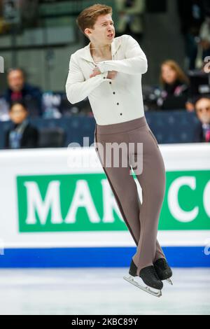 Andrei Mozalev (RUS) im Einsatz beim JUNIOR MEN – Short Program des ISU Figure Skating Grand Prix Finales in Palavela am 5. Dezember 2019 in Turin, Italien (Foto: Mauro Ujetto/NurPhoto) Stockfoto