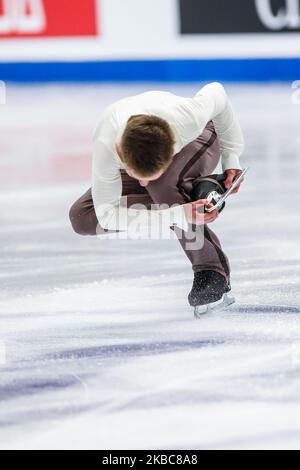 Andrei Mozalev (RUS) im Einsatz beim JUNIOR MEN – Short Program des ISU Figure Skating Grand Prix Finales in Palavela am 5. Dezember 2019 in Turin, Italien (Foto: Mauro Ujetto/NurPhoto) Stockfoto