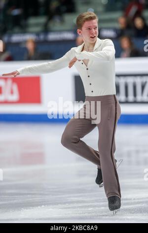 Andrei Mozalev (RUS) im Einsatz beim JUNIOR MEN – Short Program des ISU Figure Skating Grand Prix Finales in Palavela am 5. Dezember 2019 in Turin, Italien (Foto: Mauro Ujetto/NurPhoto) Stockfoto