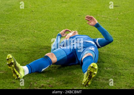 Sören Bertram von 1. FC Magdeburg während des 3. Bundesliga-Spiel zwischen 1. FC Magdeburg und FC Ingolstadt in der MDCC-Arena am 07. Dezember 2019 in Magdeburg. (Foto von Peter Niedung/NurPhoto) Stockfoto