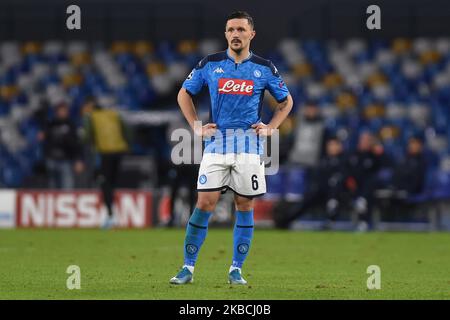 Mario Rui vom SSC Napoli während des UEFA Champions League-Spiels zwischen SSC Napoli und KRC Genk im Stadio San Paolo Naples Italien am 10. Dezember 2019. (Foto von Franco Romano/NurPhoto) Stockfoto