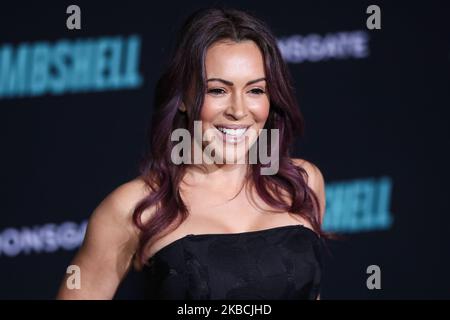 WESTWOOD, LOS ANGELES, KALIFORNIEN, USA - 10. DEZEMBER: Die Schauspielerin Alyssa Milano kommt bei der Los Angeles Special Screening of Liongates 'Bombshell' an, die am 10. Dezember 2019 im Regency Village Theatre in Westwood, Los Angeles, Kalifornien, USA, stattfand. (Foto von Xavier Collin/Image Press Agency/NurPhoto) Stockfoto