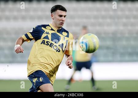 Lorenzo De Grazia während des Spiels Serie C - Girone B zwischen Modena und Ravenna im Stadio Braglia am 14. Dezember 2019 in Modena, Italien. (Foto von Emmanuele Ciancaglini/NurPhoto) Stockfoto